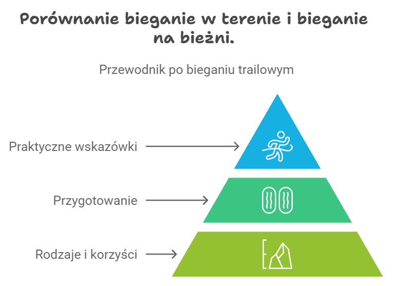 Infografika z zaletami biegania w lesie i naturze
